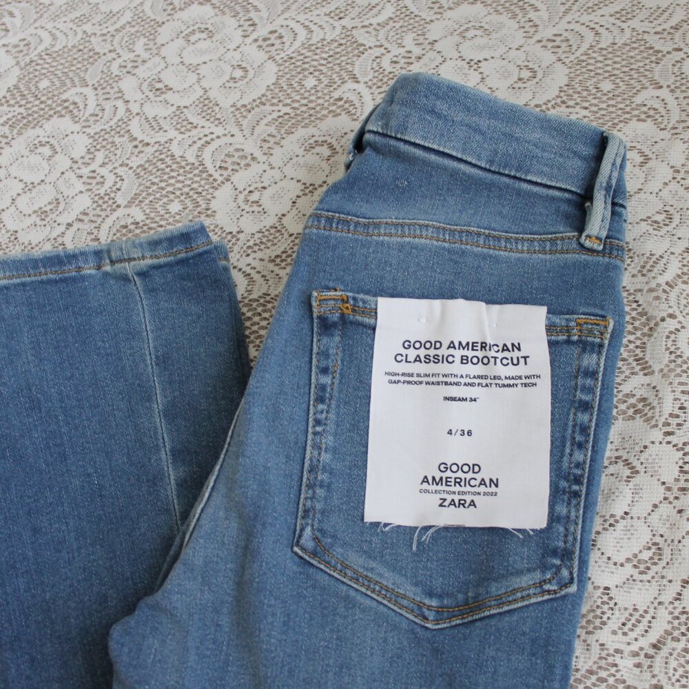 Good American Classic Bootcut Jeans ZARA Women's Size 4 Soft Comfy Fall Jeans